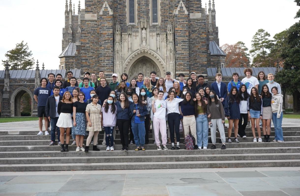 KSAC students gathering in front of Duke Chapel